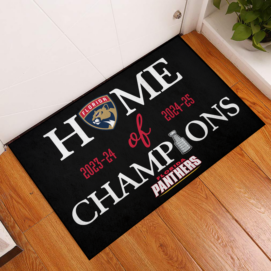 2025 Stanley Cup Champions Home of Champions Doormat for Fans