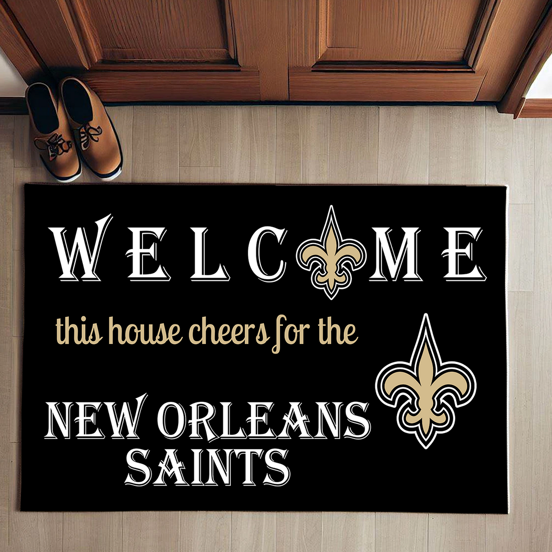 Welcome This House Cheer for New Orleans Doormat