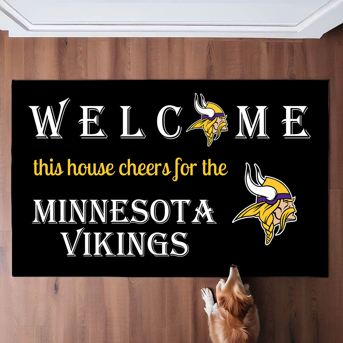 Welcome This House Cheer for Minnesota Doormat