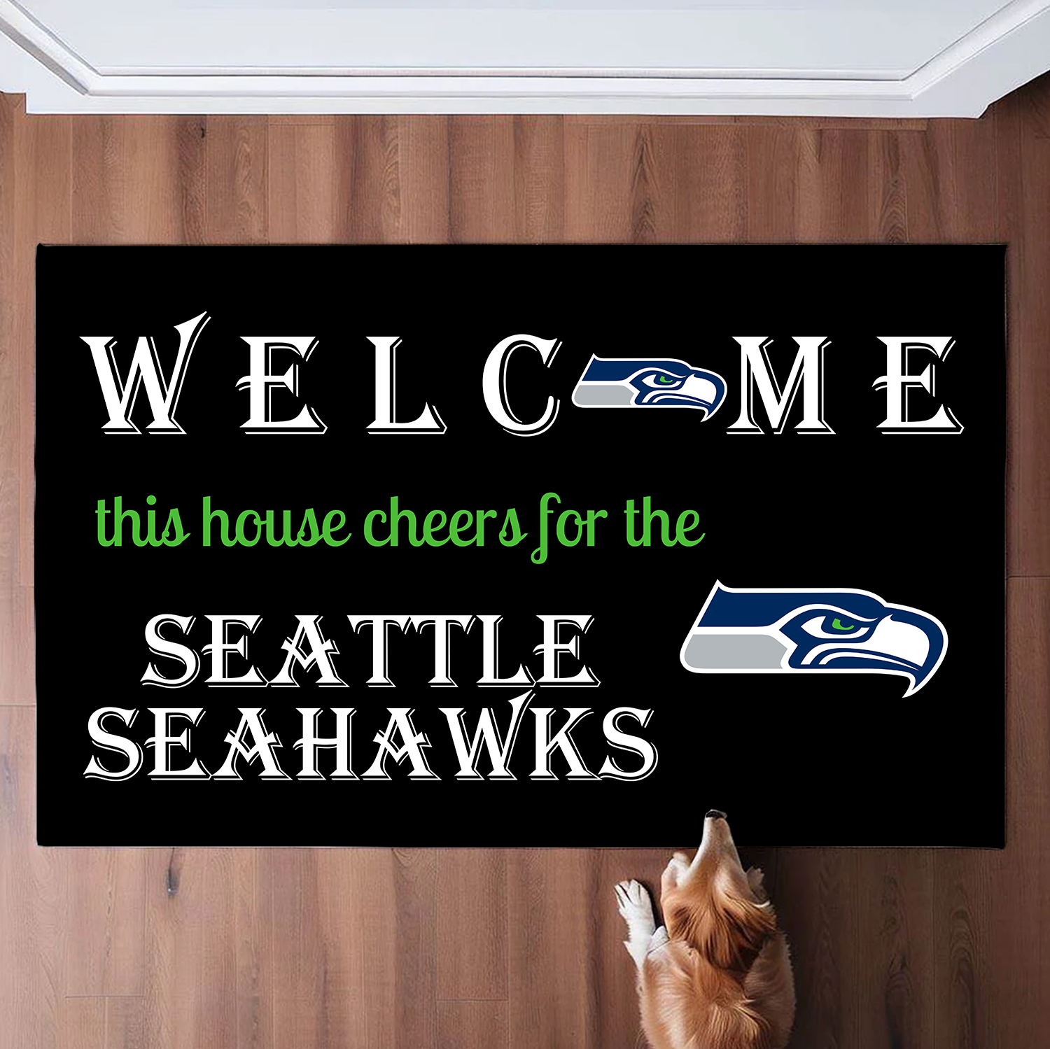 Welcome This House Cheer for Seahawks Doormat