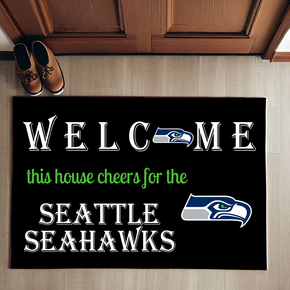 Welcome This House Cheer for Seahawks Doormat