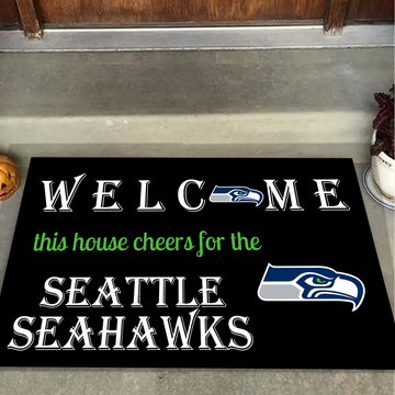Welcome This House Cheers for The Seattle Seahawks Mat for Fans