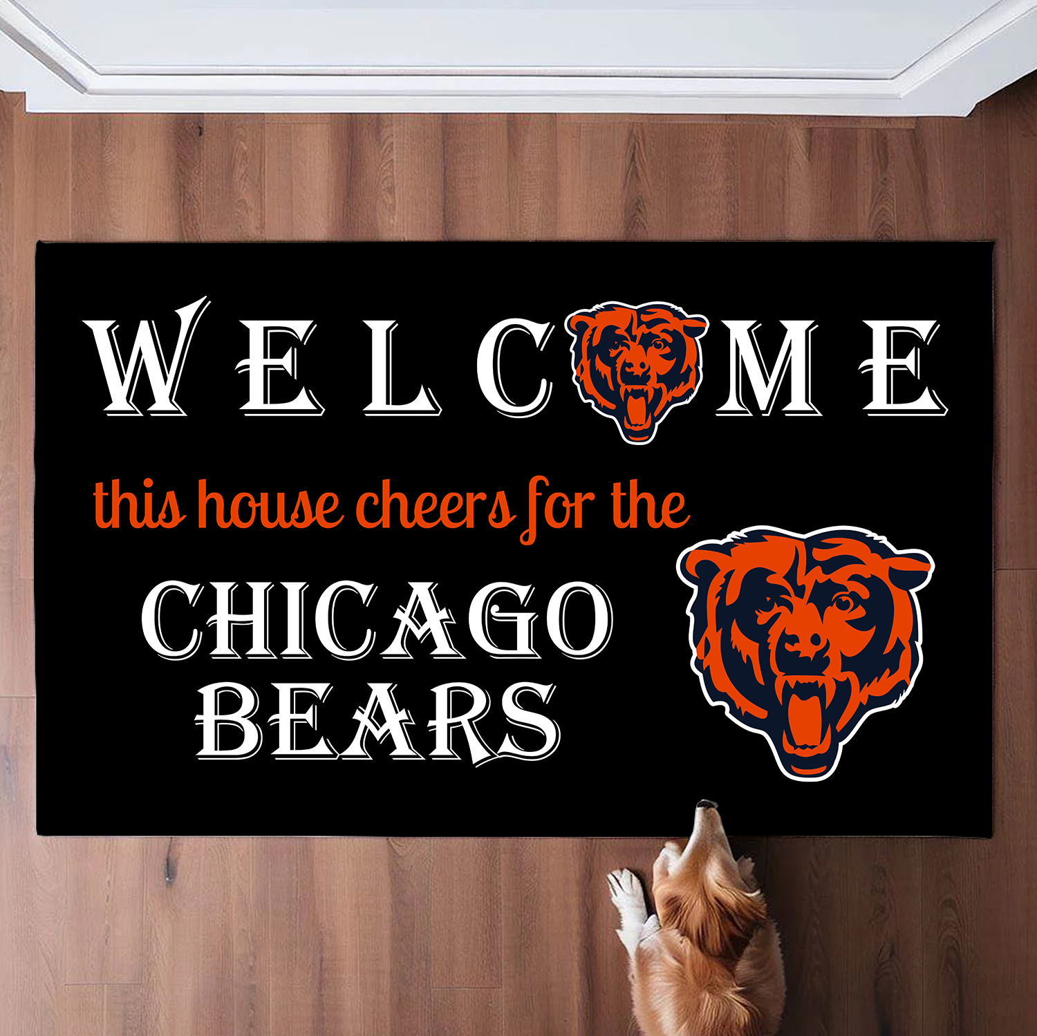 Welcome This House Cheer for Chicago Bears Doormat