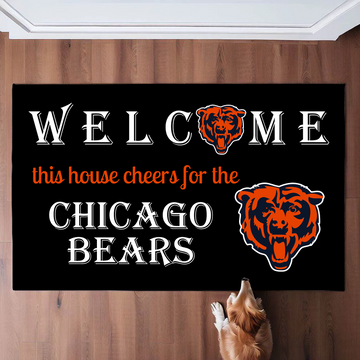 Welcome This House Cheer for Chicago Bears Doormat