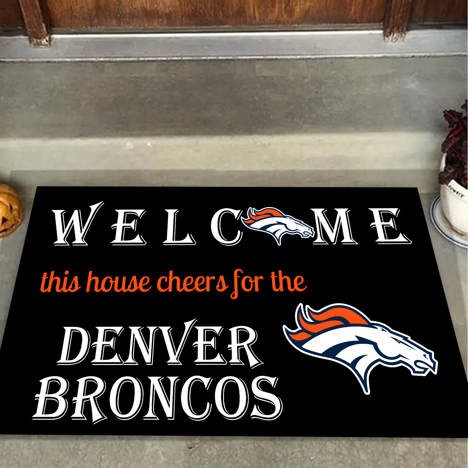 Welcome This House Cheers for The Denver Broncos Mat for Fans