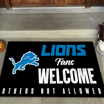 Detroit Lions Fans Welcome Others not Allowed Doormat for Fans