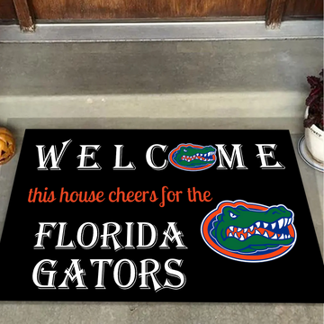 Welcome This House Cheers for Florida Gators Doormat for Fans