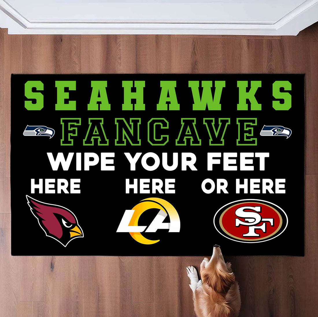 Seahawks Fancave Mat – Wipe Your Feet Here