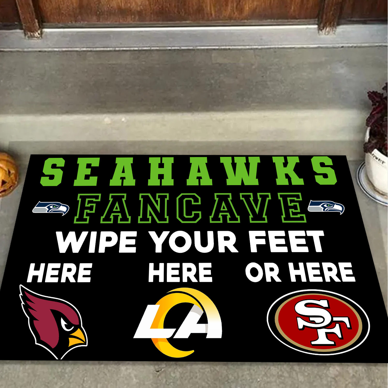 Seahawks Fancave Mat – Wipe Your Feet Here