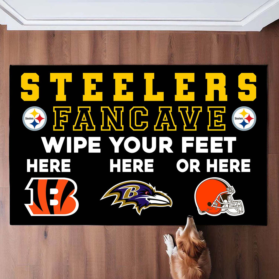 Steelers Fancave Mat – Wipe Your Feet Here