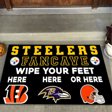 Steelers Fancave Mat – Wipe Your Feet Here