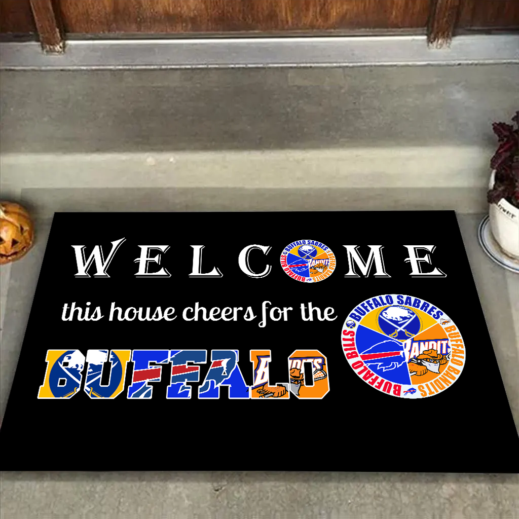 Welcome This House Cheers for Buffalo Doormat