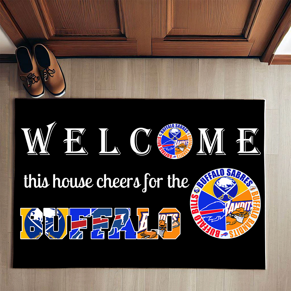 Welcome This House Cheers for Buffalo Doormat