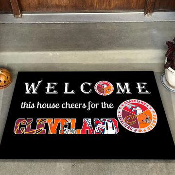 Welcome This House Cheers for Cleveland Doormat