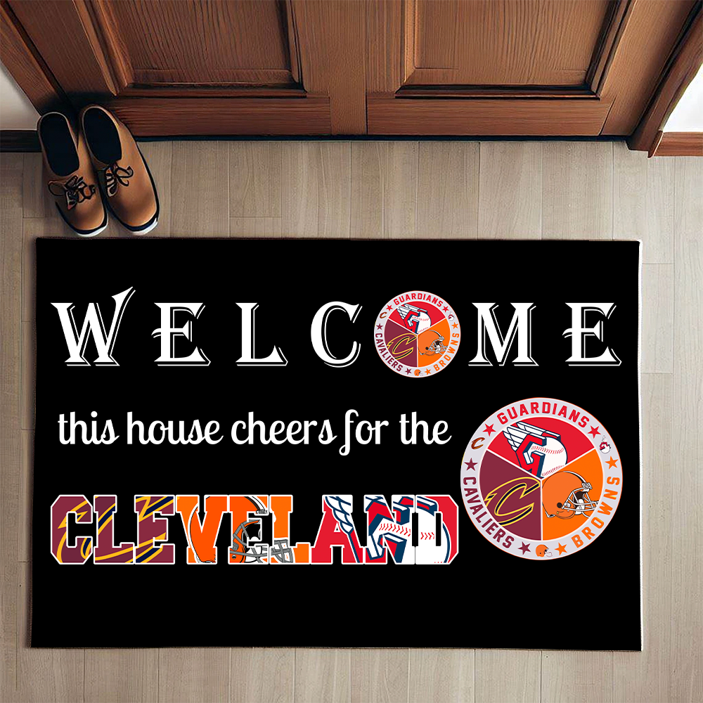 Welcome This House Cheers for Cleveland Doormat