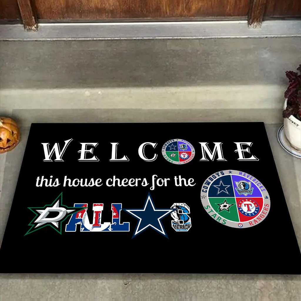 Welcome This House Cheers for Dallas Doormat