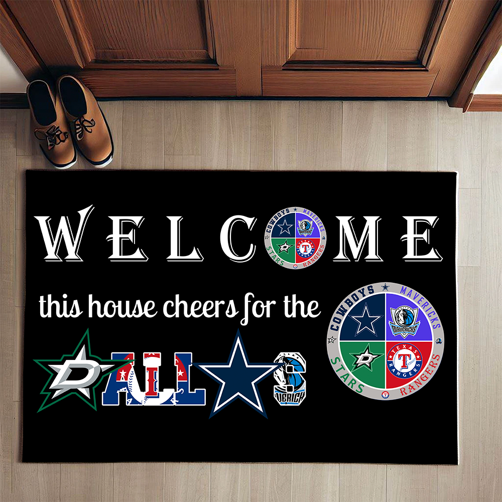 Welcome This House Cheers for Dallas Doormat