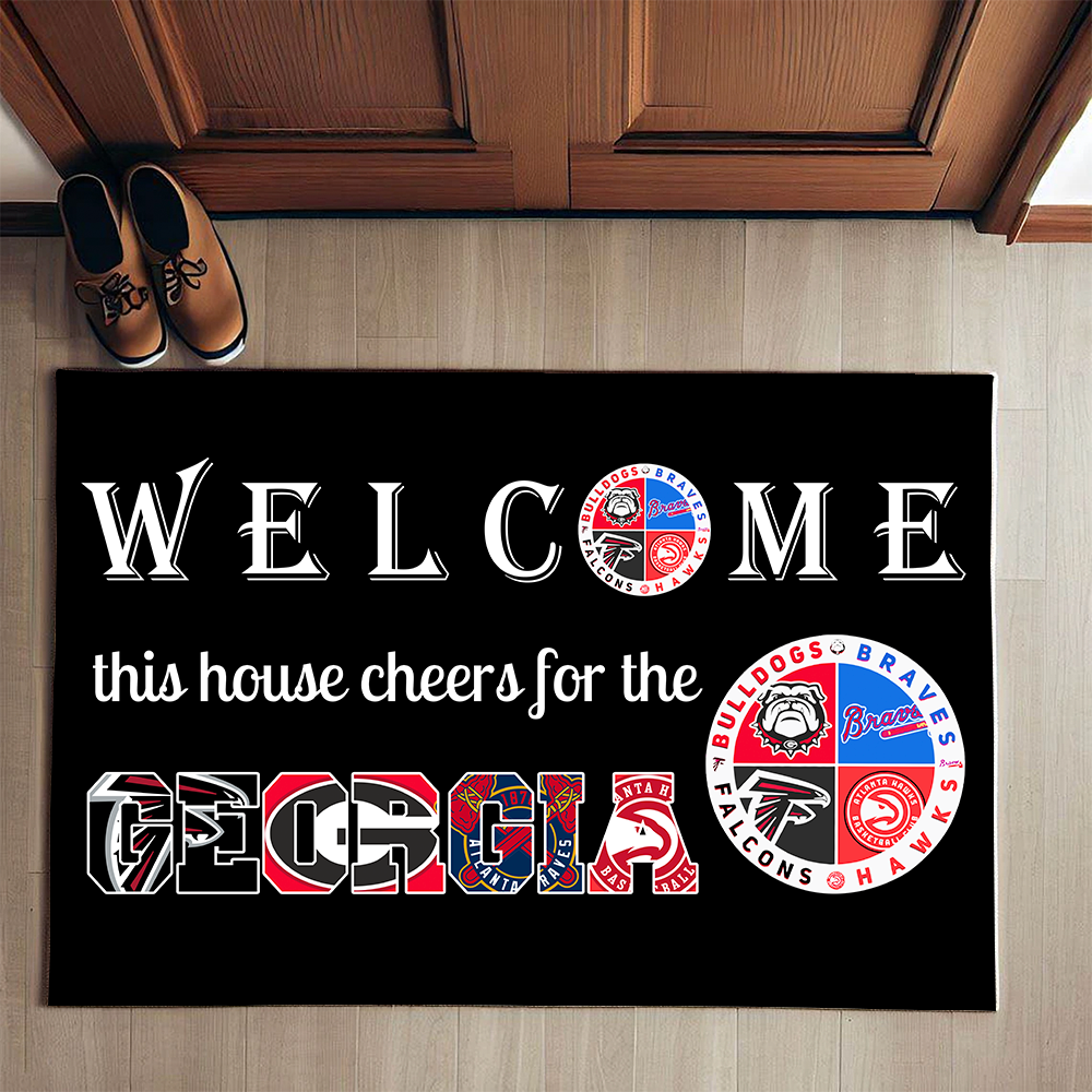 Welcome This House Cheers for Georgia Doormat