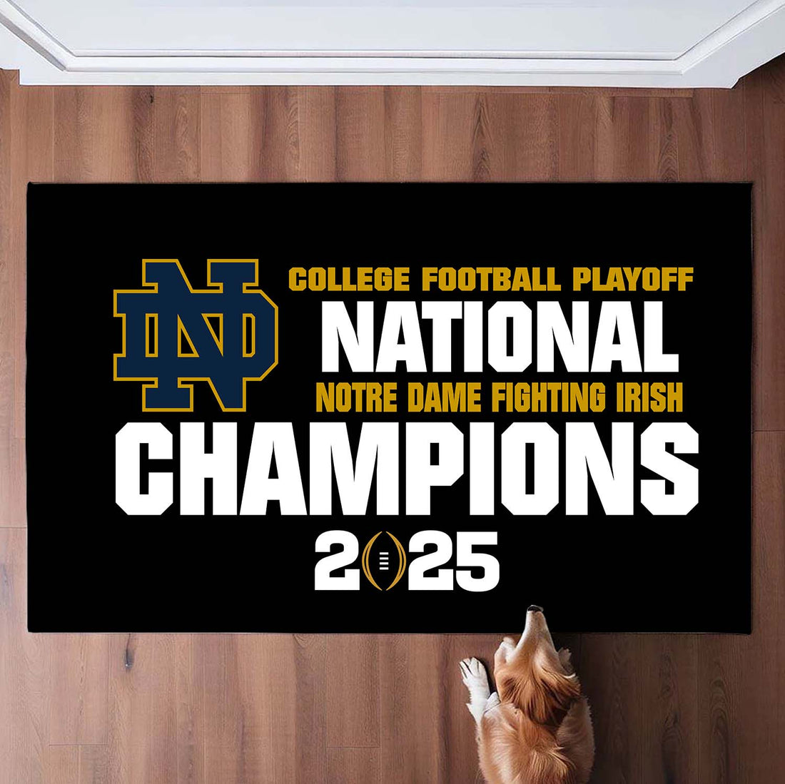 CFP National Champions 2025 Notre Dame Fighting Irish Doormat for Fans