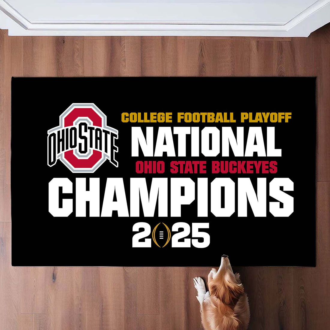 CFP National Champions 2025 Ohio State Buckeyes Doormat for Fans