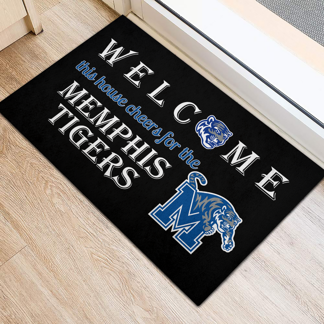 Welcome This House Cheers for The Memphis Tigers Doormat for Fans