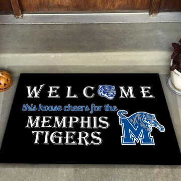 Welcome This House Cheers for The Memphis Tigers Doormat for Fans