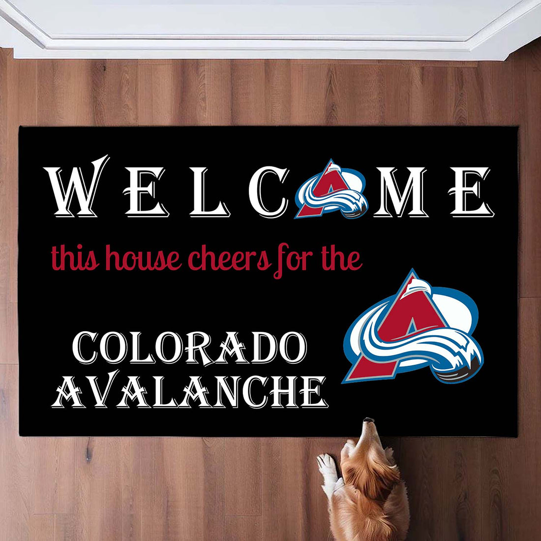 Welcome This House Cheers for Colorado Avalanche Doormat for Fans