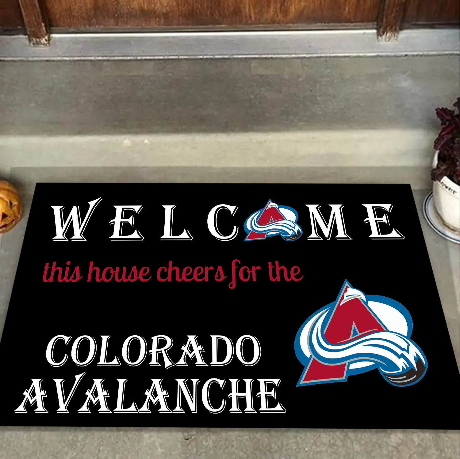 Welcome This House Cheers for Colorado Avalanche Doormat for Fans