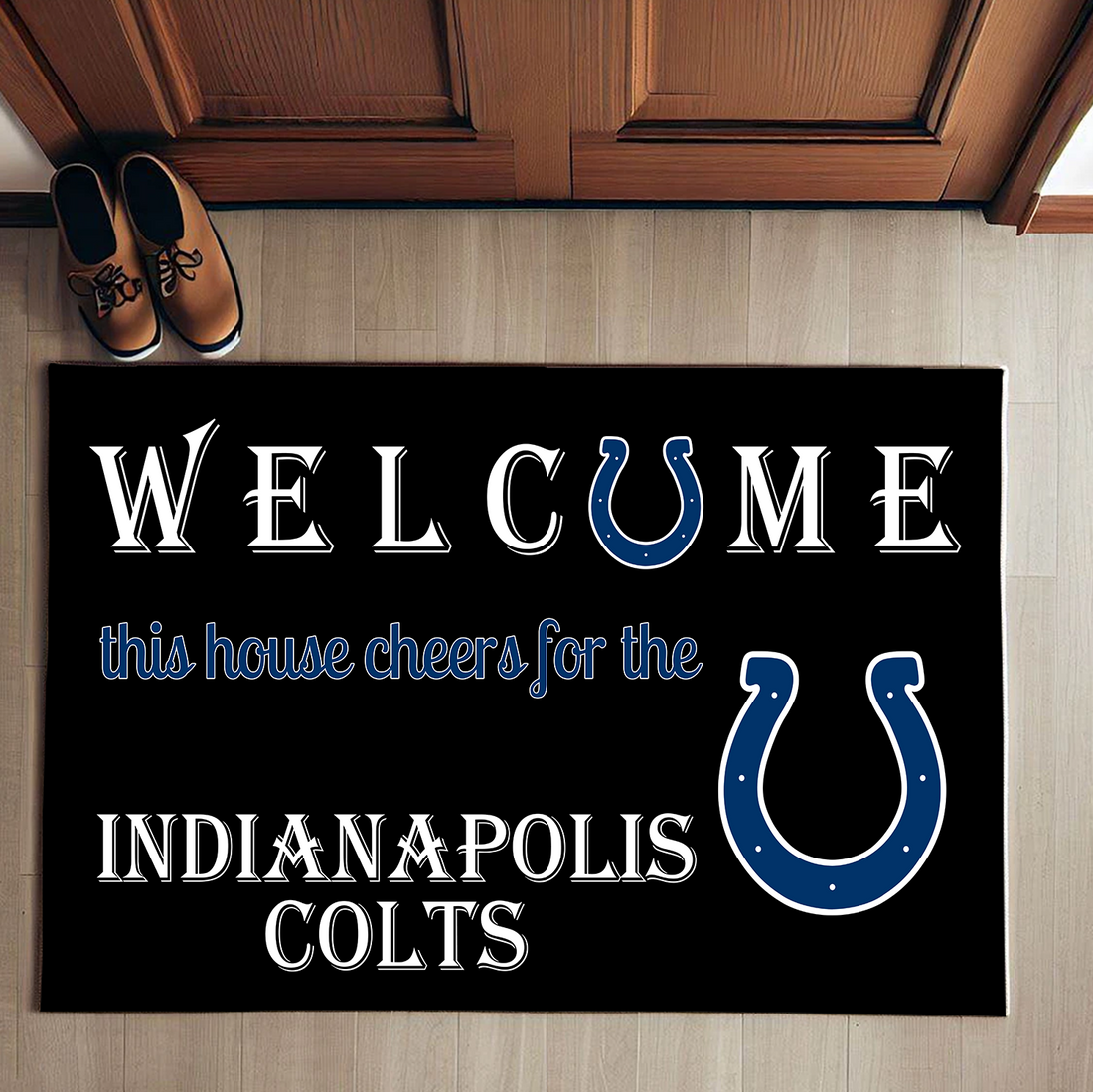 Welcome This House Cheers for Indiana Colts Doormat for Fans