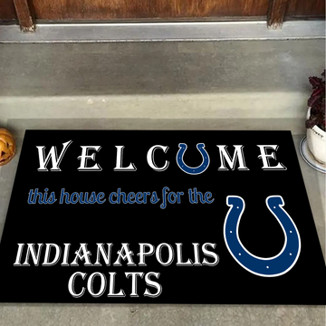 Welcome This House Cheers for Indiana Colts Doormat for Fans