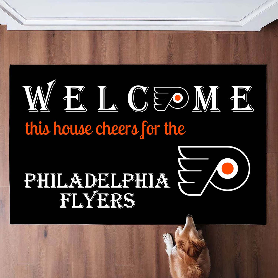 Welcome This House Cheers for Philadelphia Flyers Doormat for Fans