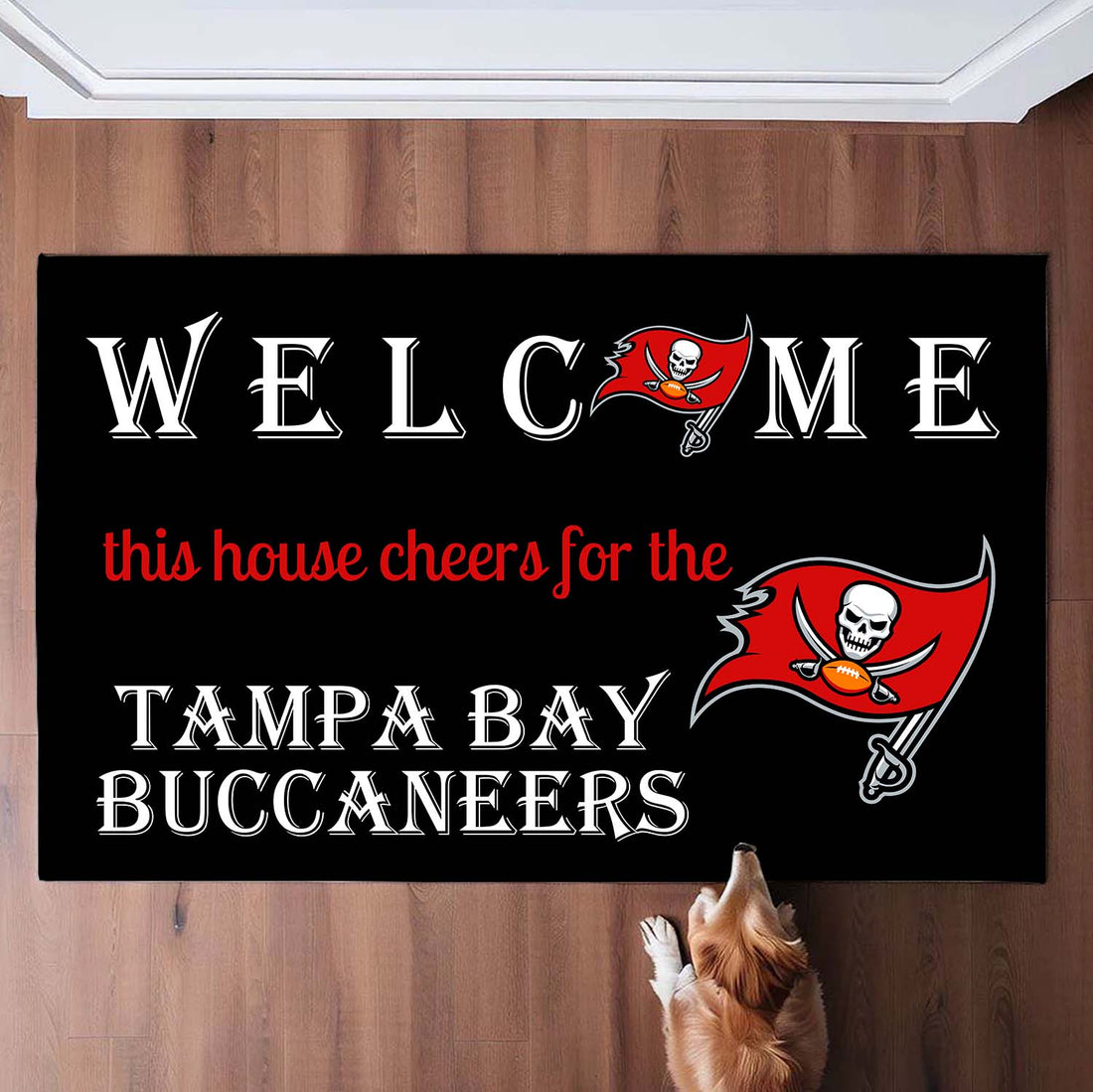 Welcome This House Cheers for Tampa Bay Buccaneers Doormat for Fans