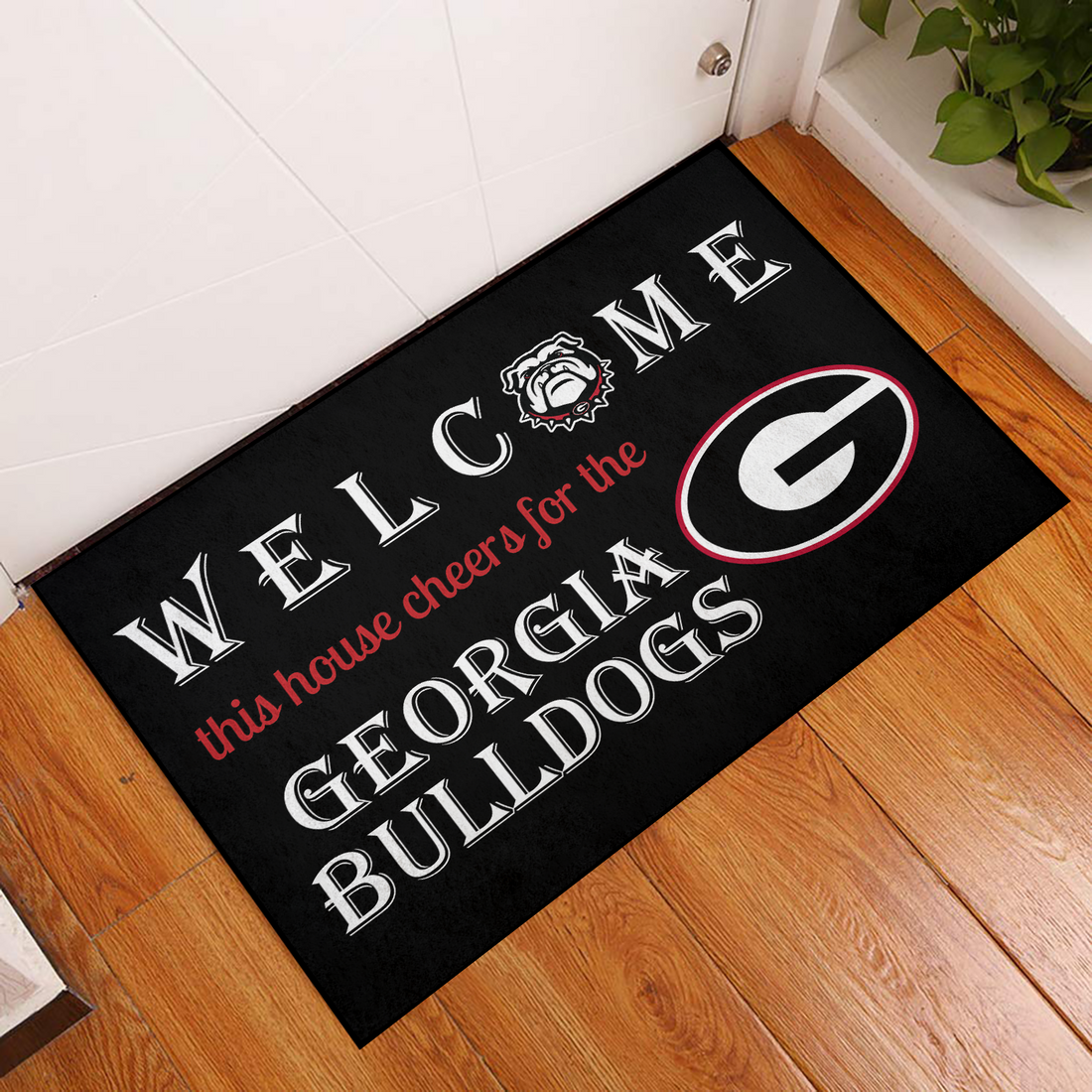 Welcome This House Cheers for Georgia Bulldogs Mat for Fans
