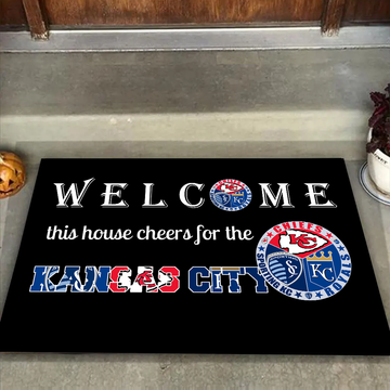 Welcome This House Cheers for Kansas City Doormat for Fans