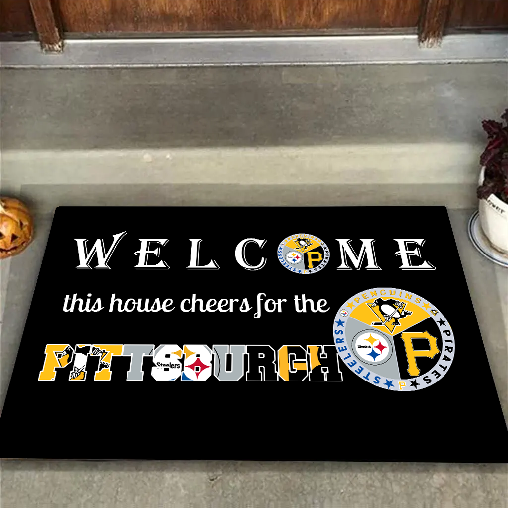 Welcome This House Cheers for Pittsburgh Doormat for Fans