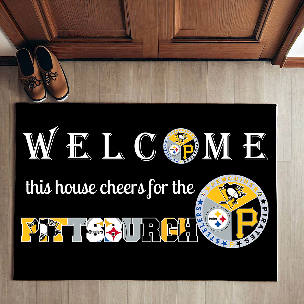 Welcome This House Cheers for Pittsburgh Doormat for Fans