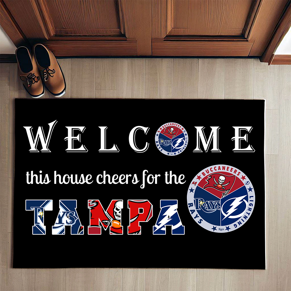 Welcome This House Cheers for Tampa Doormat for Fans