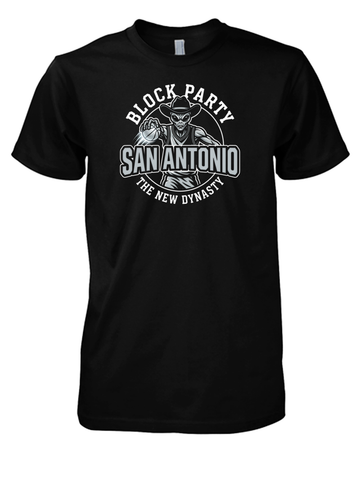San Antonio Block Party Basketball T-Shirt - Playoff Season Fan Gear - Alamo City Basketball Tee