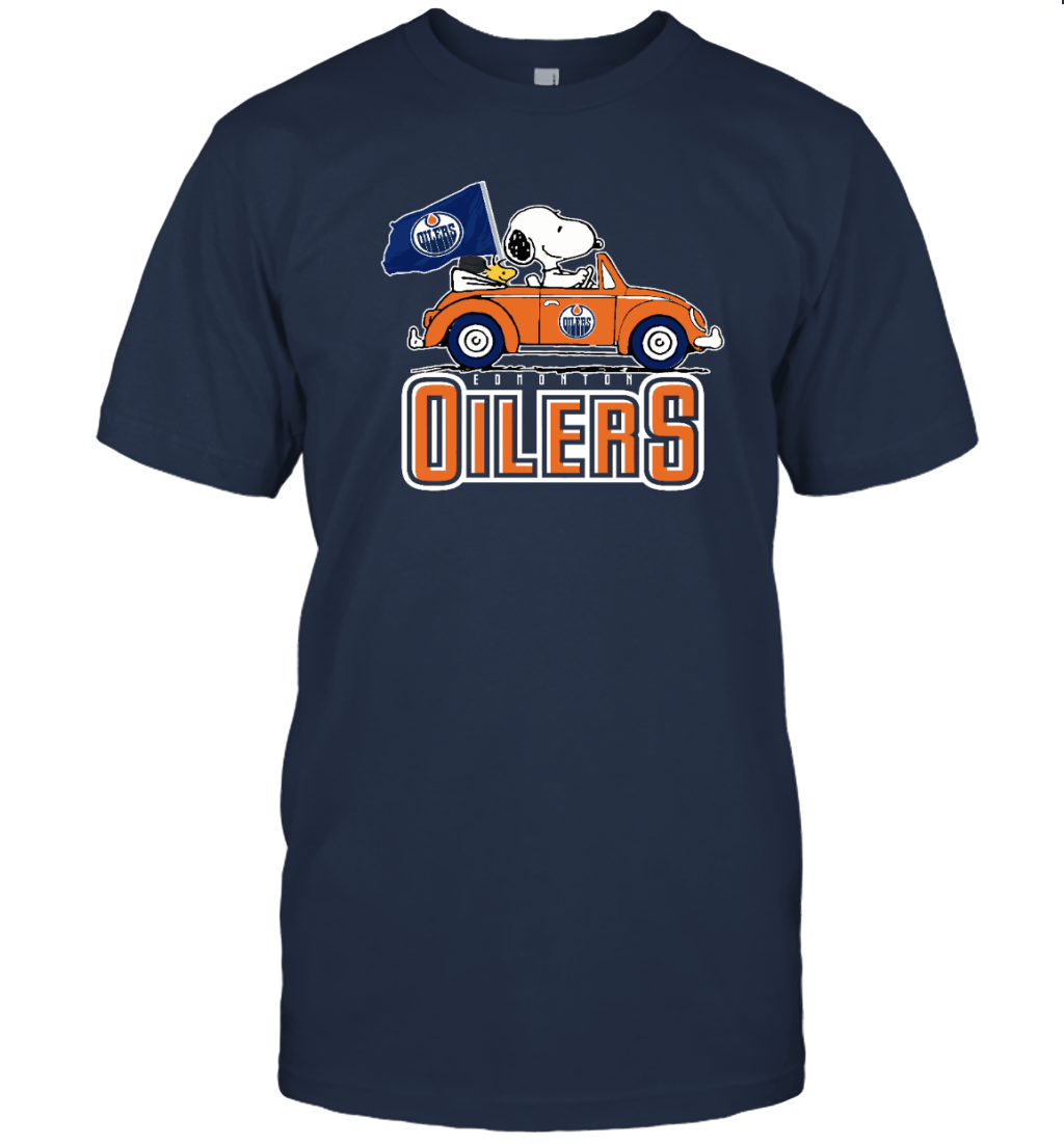Edmonton Oilers Snoopy T-Shirt for OIlers Fans