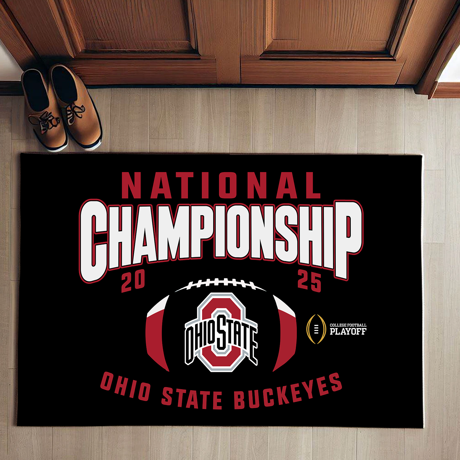 National Champions 2025 Ohio State Buckeyes Doormat for Fans