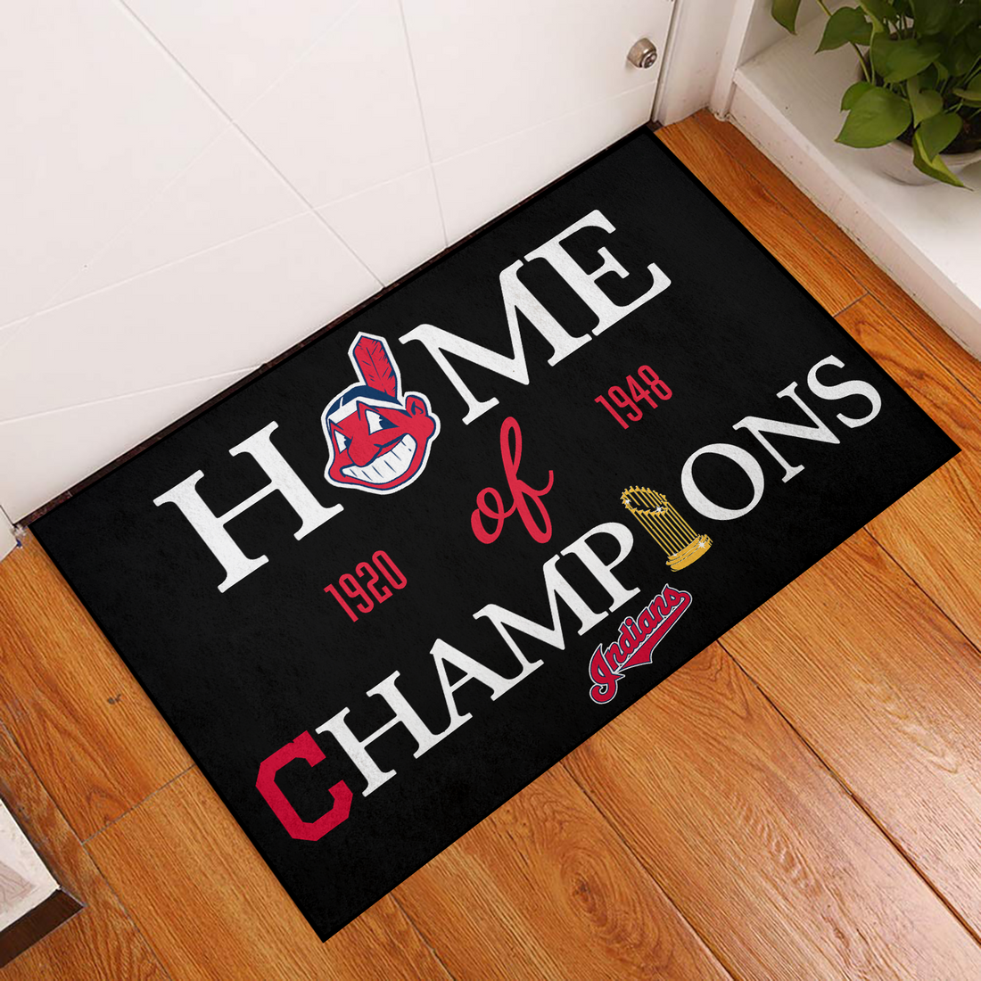 Cleveland Indians Home of Champions Mat for Cleveland Fans