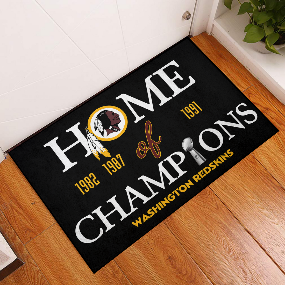 Washington Redskins Home of Champions Mat for Washington Fans