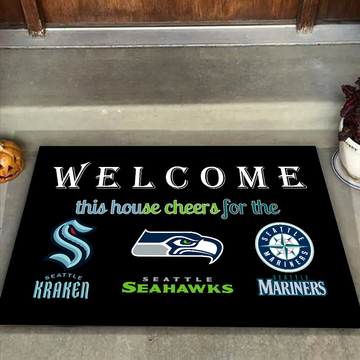 Seattle All-Teams Welcome Mat – Seahawks, Kraken & Mariners Fans