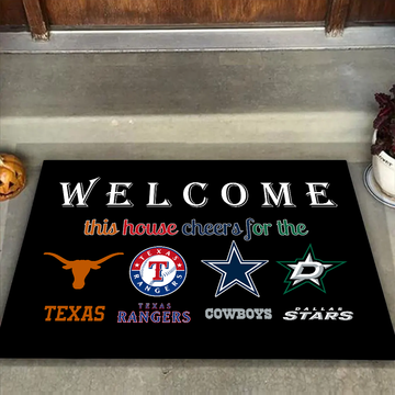 Texas All-Teams Welcome Mat – Longhorns, Stars, Cowboys & Rangers Fans