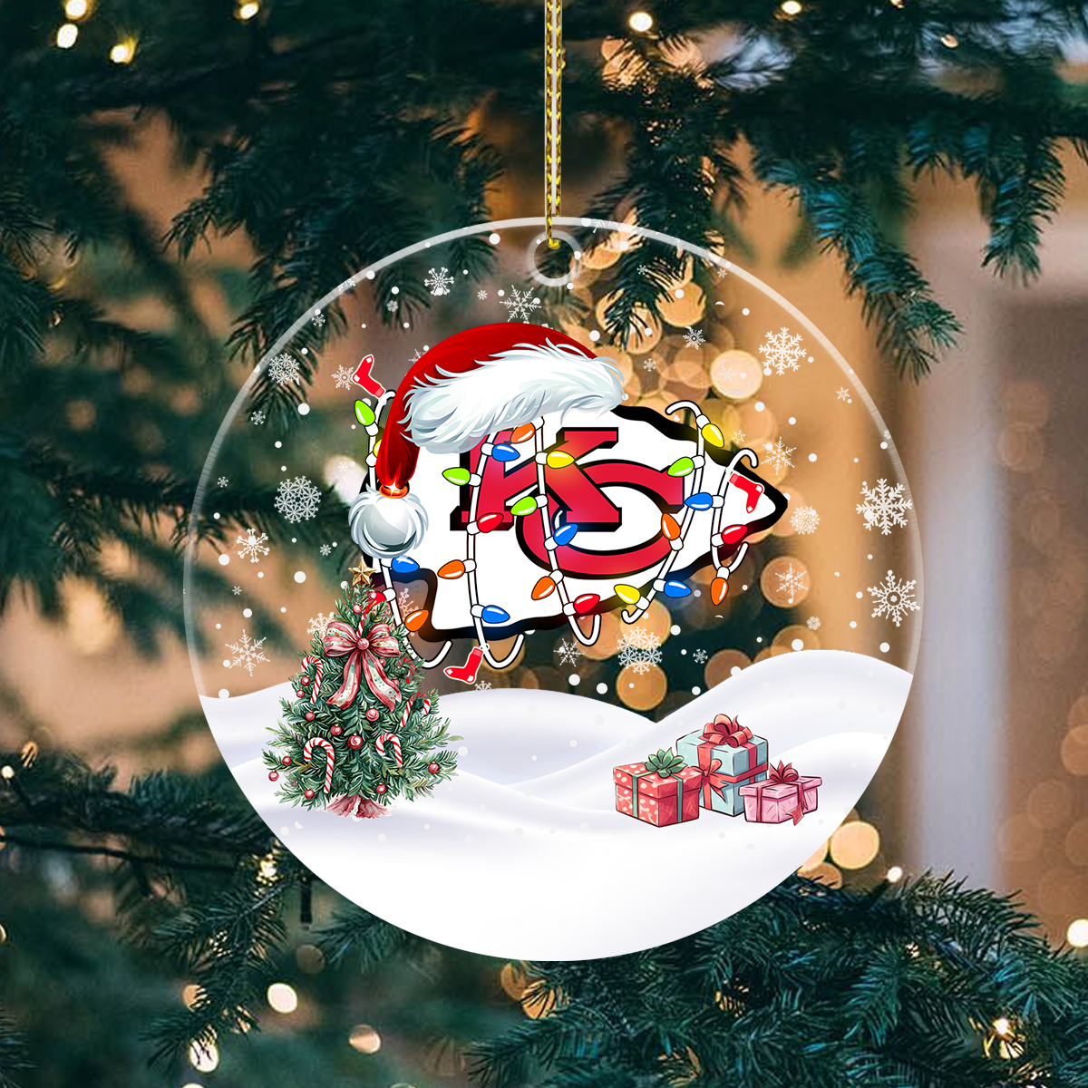 Kansas City Chiefs Christmas Ornaments Merry Christmas