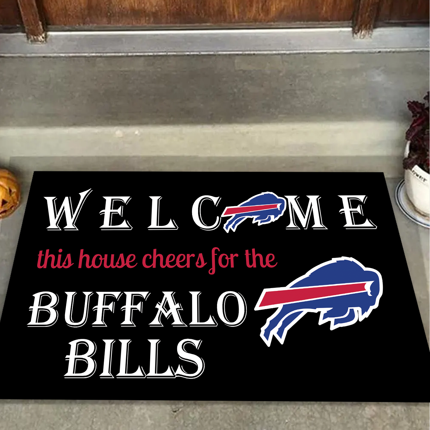 Welcome This House Cheer for Bills Doormat