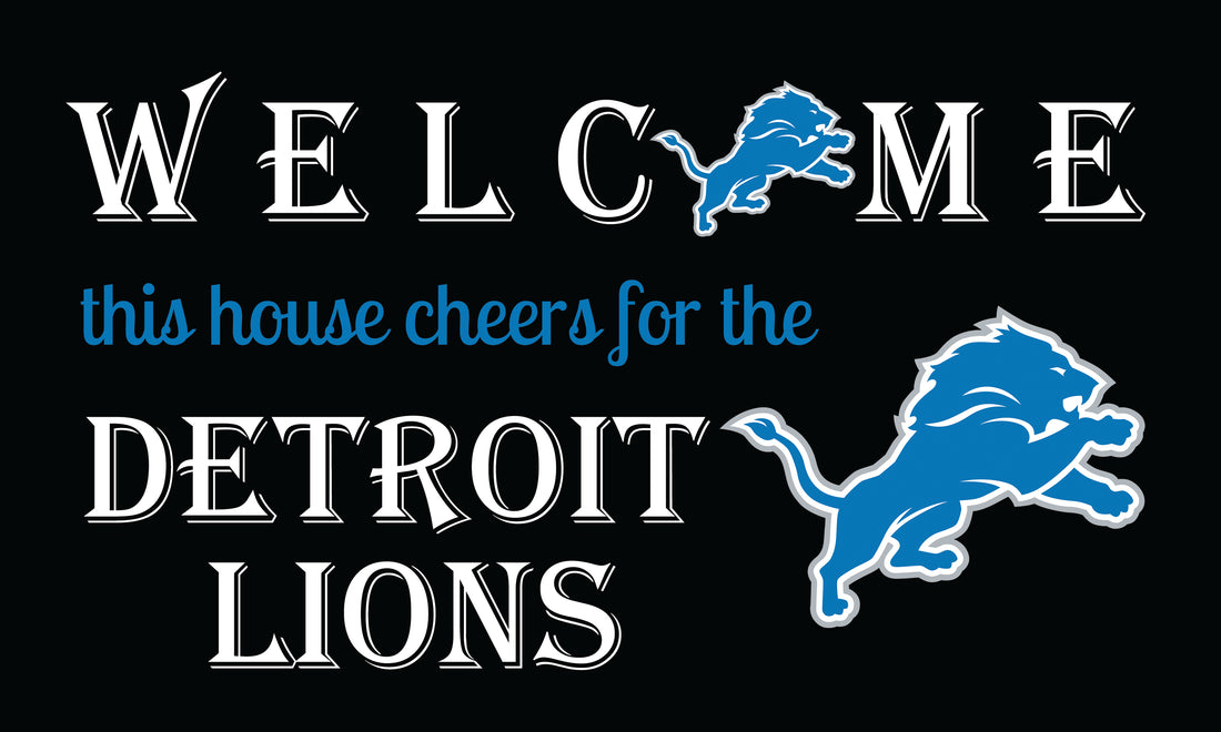 Welcome This House Cheer for Lions Doormat