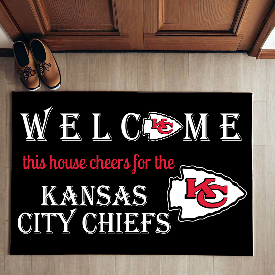 Welcome This House Cheer for Kansas City Doormat