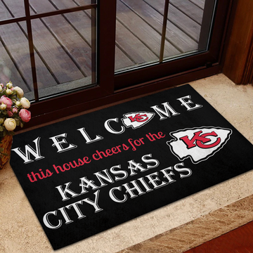 Welcome This House Cheers For The Kansas City Chiefs Doormat