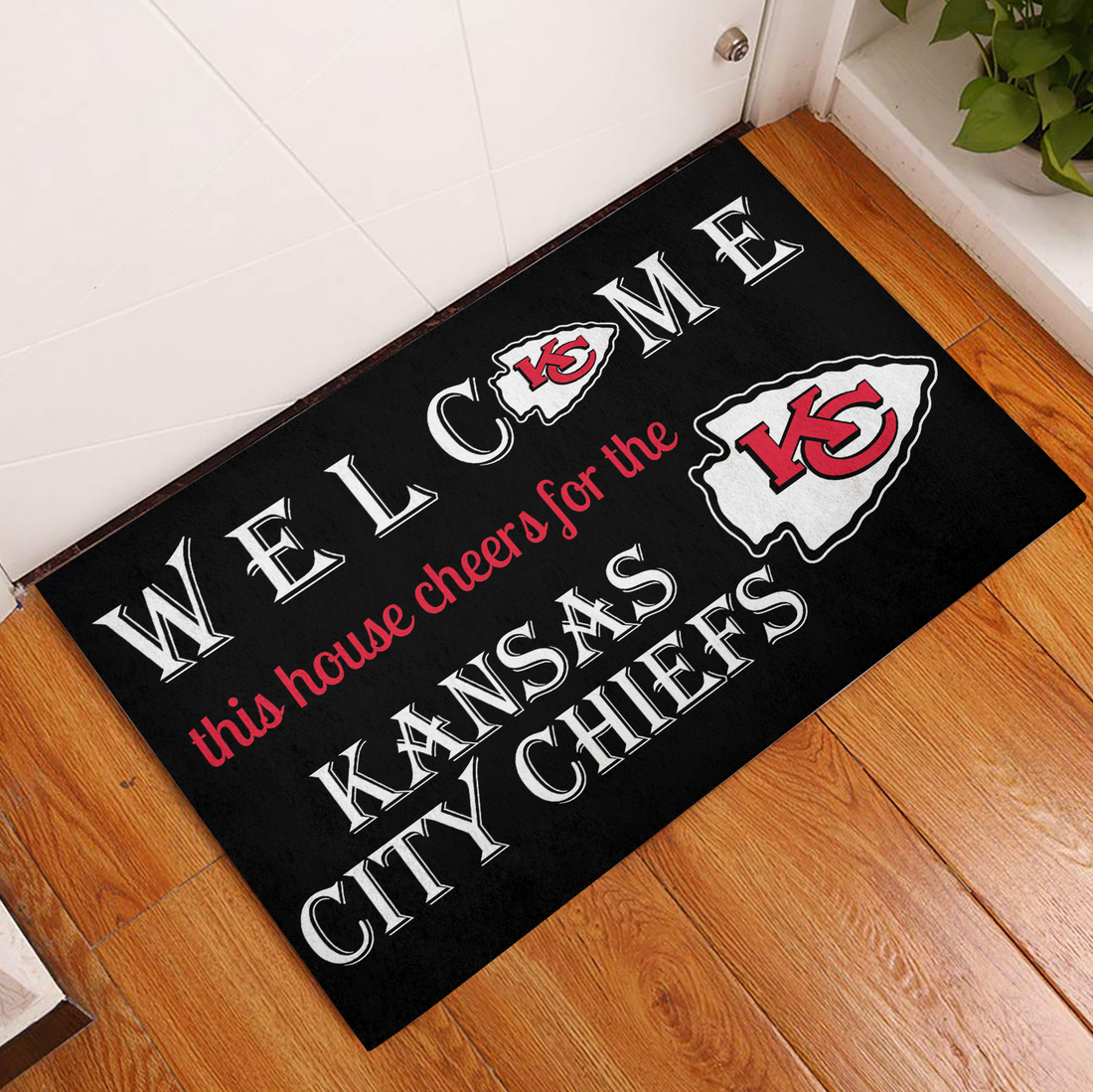 Welcome This House Cheers For The Kansas City Chiefs Doormat